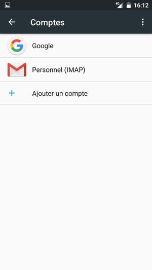 Sélectionnez Google