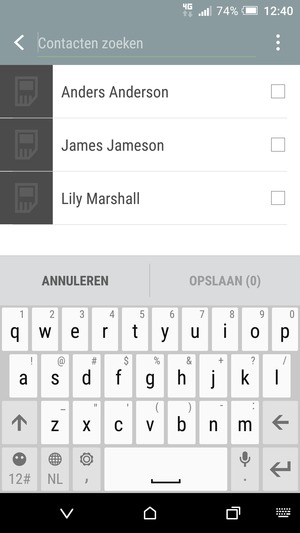 Selecteer de Menu-knop