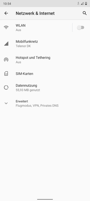 Wählen Sie Mobilfunknetz