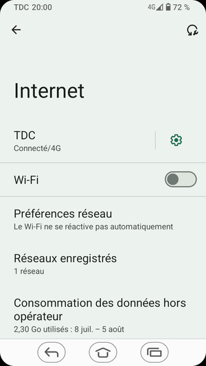 Activer le Wi-Fi