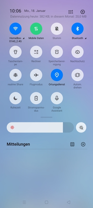 Schalten Sie WLAN und Bluetooth aus