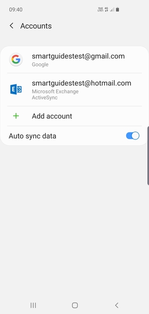 Select your Google account