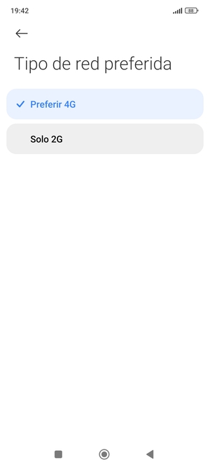 Seleccione la opción deseada