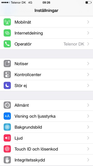 Välj Allmänt