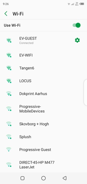 You are now connected to the Wi-Fi network