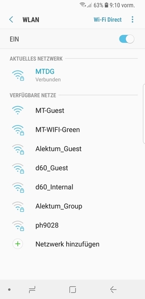 Sie sind nun mit dem WLAN-Netzwerk verbunden