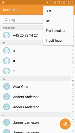 Vælg Indstillinger