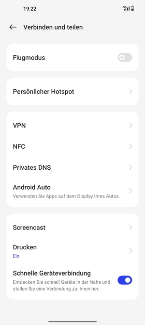 Wählen Sie Persönlicher Hotspot