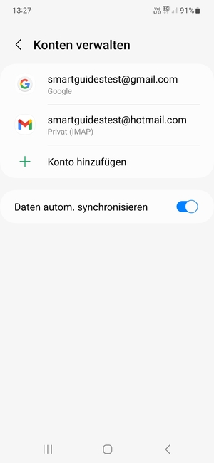 Wählen Sie Ihr Google Konto
