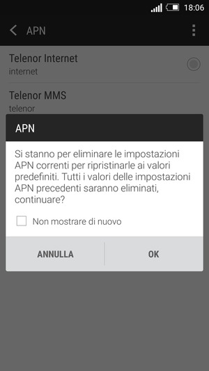 Seleziona OK
