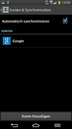 Wählen Sie Google