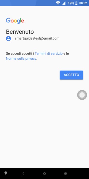 Seleziona ACCETTO