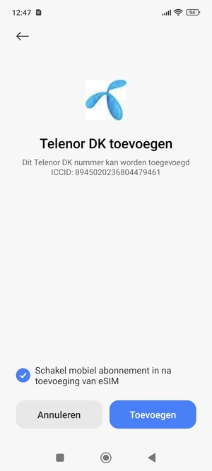Selecteer Toevoegen