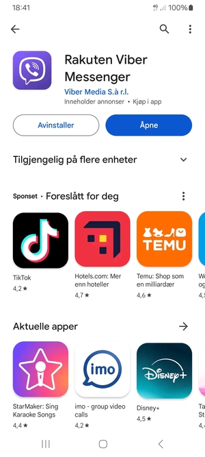 Velg Åpne