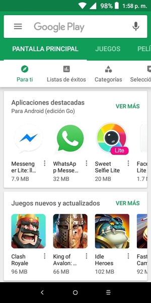 Seleccione la barra de Búsqueda
