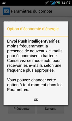Sélectionnez OK