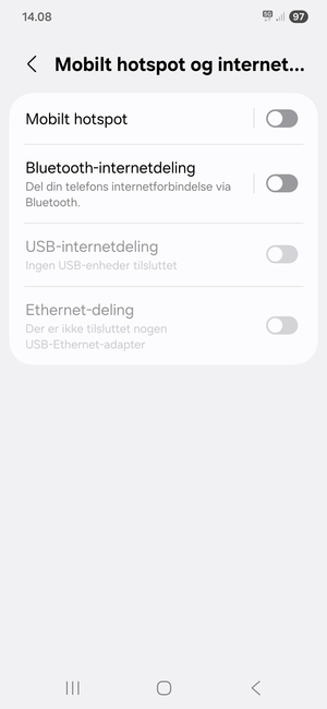 Vælg Mobilt hotspot