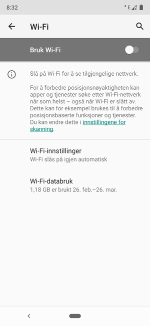 Slå på Wi-Fi