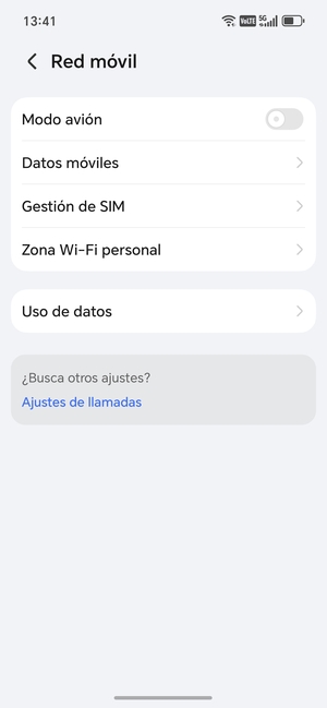 Seleccione Gestión de SIM