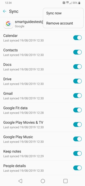 Select Sync now