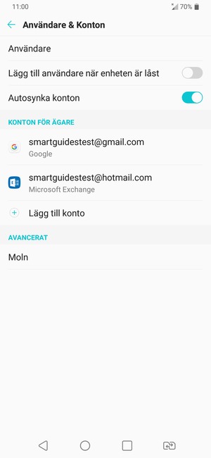 Tryck på ditt Google-konto