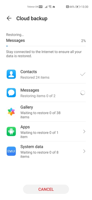 A backup is now created