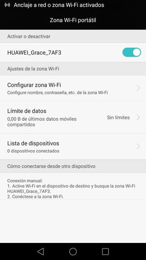 El teléfono ha sido configurado para su uso como módem