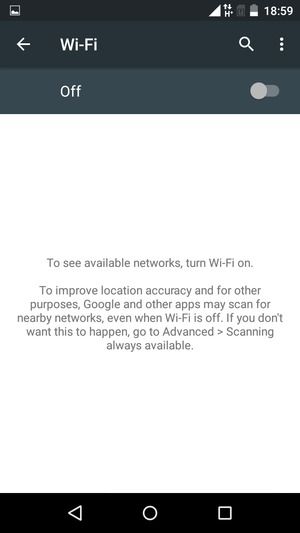 Turn on Wi-Fi