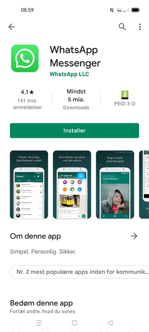 Vælg Installer