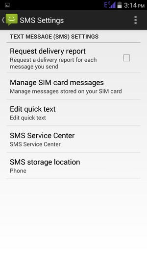 Select SMS Service Center