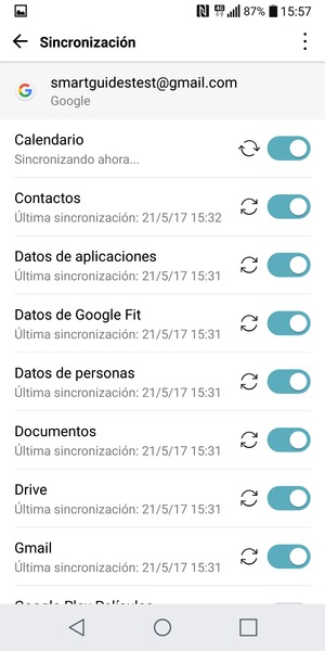 Su información será sincronizada