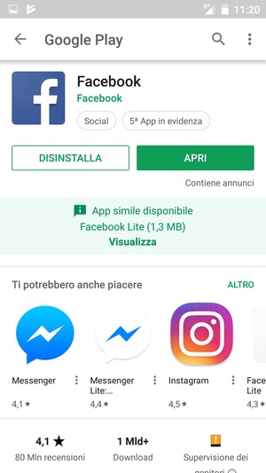 Seleziona APRI