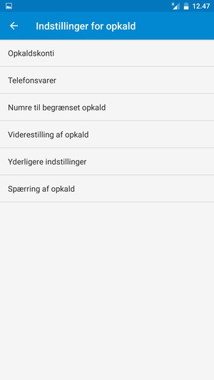 Vælg Telefonsvarer
