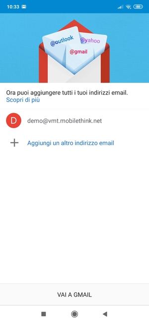 Seleziona VAI A GMAIL