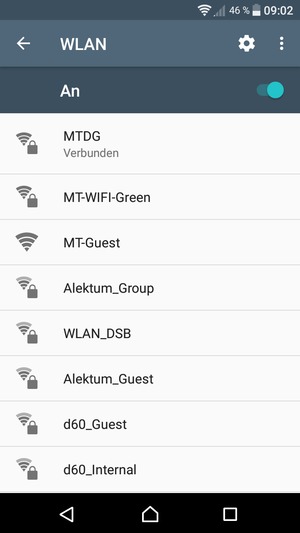 Sie sind nun mit dem WLAN-Netzwerk verbunden