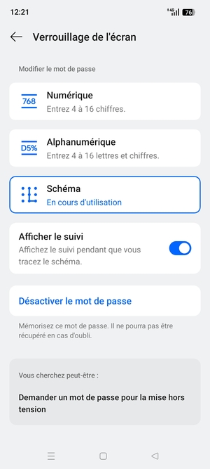Votre téléphone est maintenant sécurisé par un écran de verrouillage