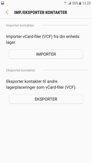 Vælg IMPORTER