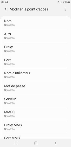 Saisissez les informations MMS