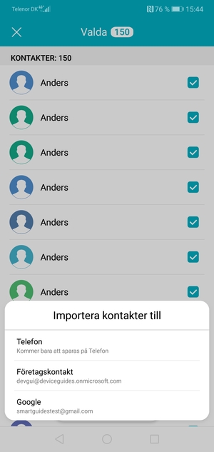 Tryck på ditt Google-konto