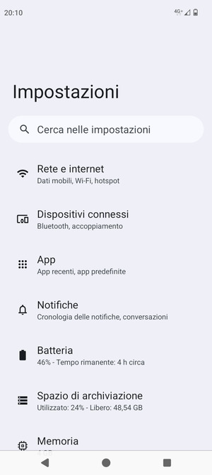 Seleziona Rete e internet