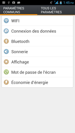 Sélectionnez WIFI