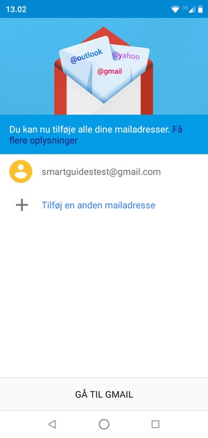 Vælg GÅ TIL GMAIL