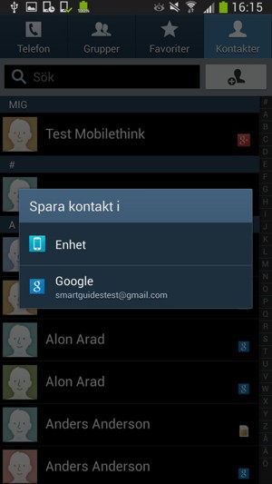 Tryck på ditt Google-konto