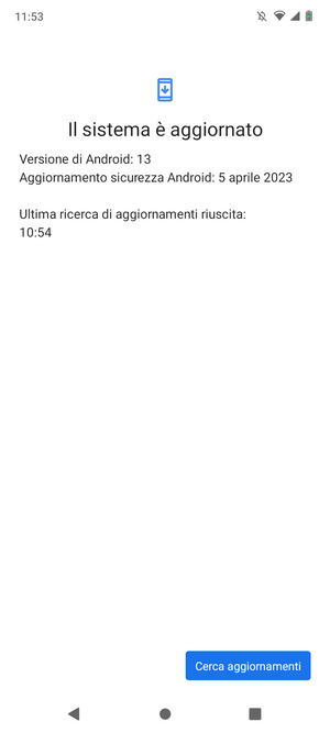 Se il tuo telefono è aggiornato, vedrai la seguente schermata