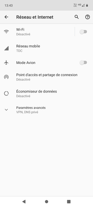 Sélectionnez Wi-Fi