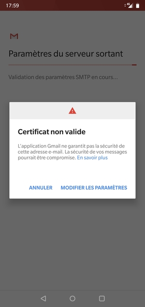 Sélectionnez MODIFIER LES PARAMÉTRES