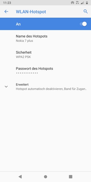Ihr Handy ist jetzt für die Verwendung als Modem eingerichtet