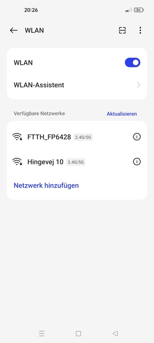 Wählen Sie das Wireless-Netzwerk, zu dem Sie eine Verbindung herstellen möchten
