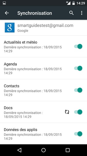 Sélectionnez le bouton du Menu