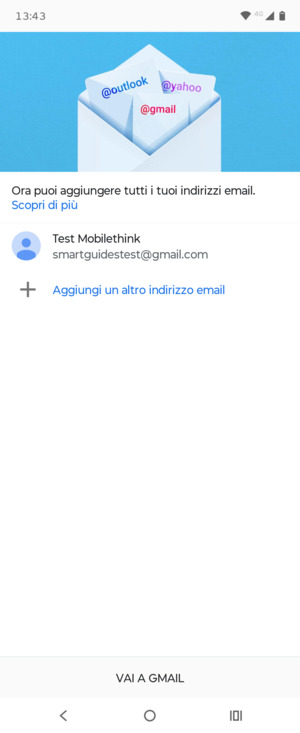Seleziona VAI A GMAIL